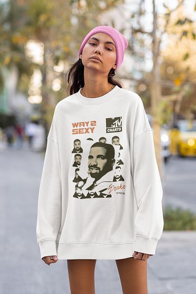 SEVBANO Way 2 Sexy Written Unisex Oversize Drake Rapper Sweatshirt