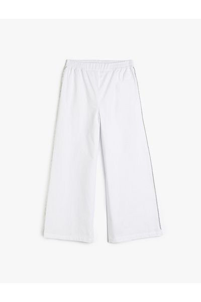 Koton white Cotton Trousers
