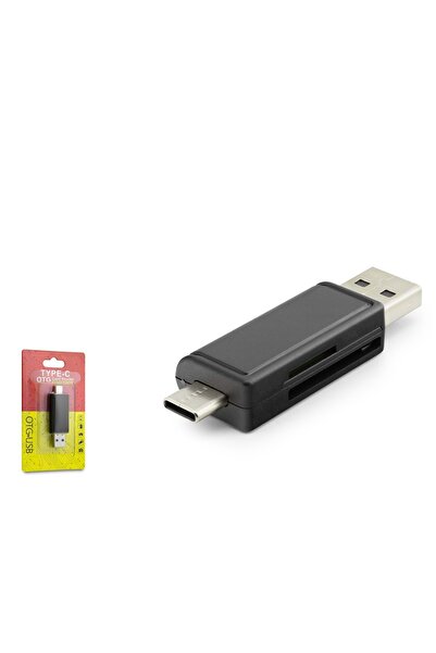 HADRON HDX7026 USB & Type-C Kart Okuyucu SD / MicroSD - Siyah
