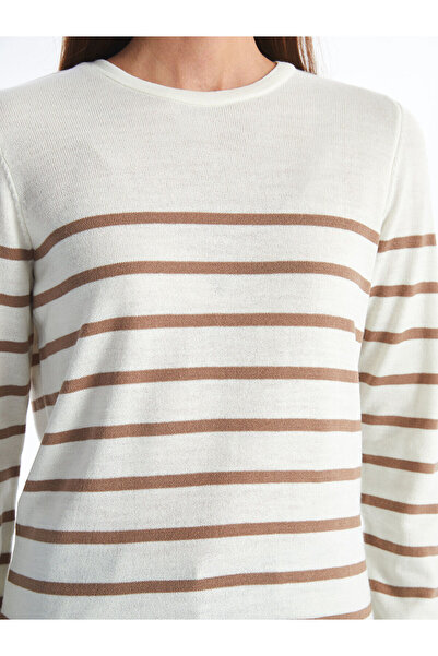 LC Waikiki Crew Neck Striped Long Sleeve Women's Knitwear Sweater