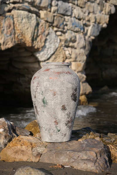 Rizzo Home Rustik El Yapımı Dokulu Seramik Vazo – 40 Cm Dekoratif