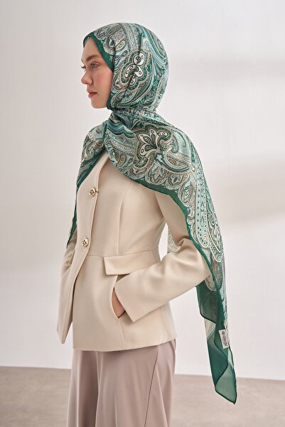 ARMANDA Εισαγόμενο σάλι Voile με σμαραγδένιο μυστικό σχέδιο