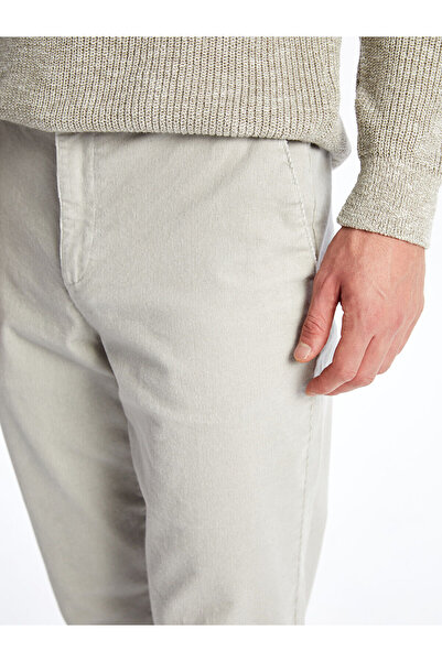 LC Waikiki Beige Standard Fit Velvet Men's Trousers