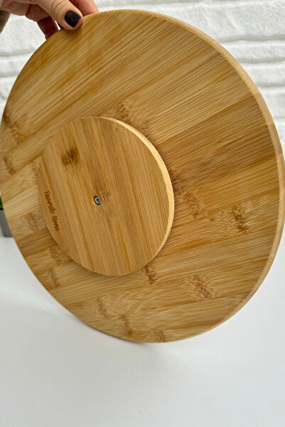 yeninesilevim Bambu Döner/Dönen Stand 31 cm Sunumluk/Sosluk