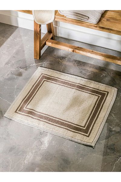 LC Waikiki Χαλάκι μπάνιου με σχέδιο LCW ECO Ecru 60x100 cm