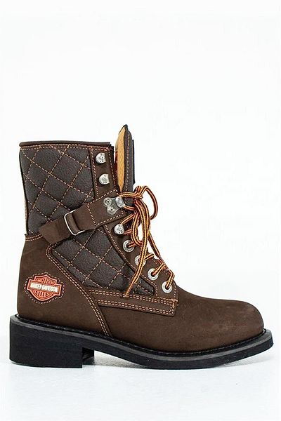 Harley Davidson Γυναικείες μπότες Harley-davidson Worker Γνήσιο Δερμάτινο Καφέ Unisex
