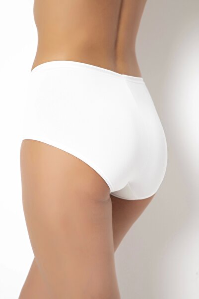 G-BOX Women's White Lace Detail Plus Size Short Women's Panties