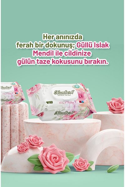 Number 1 Rose Scented Wet Wipes 12X90