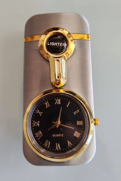 İŞTE BU Kişiye Özel İsimli Metal Rüzgar Geçirmez Saatli Gazlı Atatürk İmza Baskılı Tasarım Çakmak