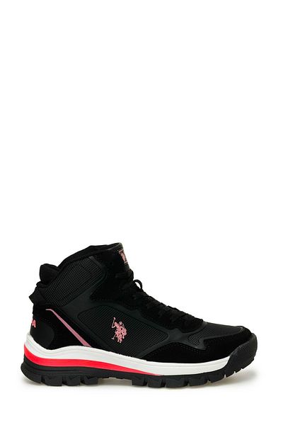 U.S. Polo Assn. Γυναικείες Cool Comfort Αντιολισθητικές Μαύρες Ροζ Χειμερινές Μπότες - Χειμερινές Γυναικείες Μπότες