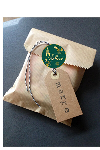 Dekals 20 Adet Hediye Poşeti Etiketi Hoş geldin Ramazan Etiketi Yuvarlak Sticker Küçük Boy