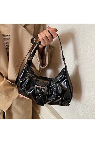 Y2K Style Women's Heart Vintage Suni Deri Omuz Çantası