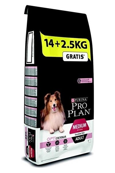 Pro Plan Somonlu Orta Irk Hassas Derili Yetişkin Köpek Maması 14kg + 2,5kg HE...