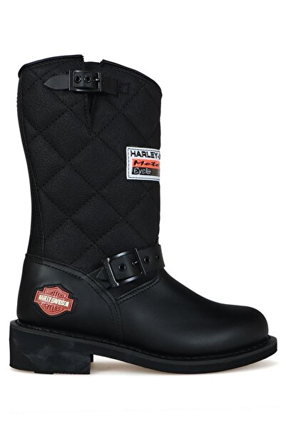 Harley Davidson Loconia 644 Hakiki Deri Siyah Kadın Çizme