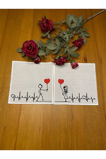 Smiling Home 2 штуки серветки для коктейлів з тематикою кохання, спеціально д...