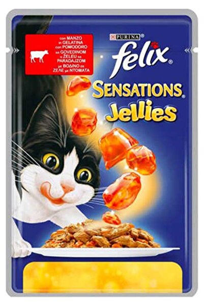 FELIX Sensations Sığır Etli Domatesli Yaş Kedi Maması 85 G 6 Al 5 Öde