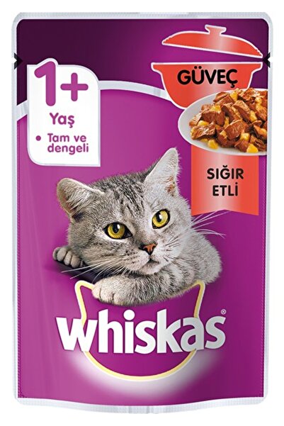 Whiskas Güveç Sığır Etli Kedi Pouch 85 gr 28'li