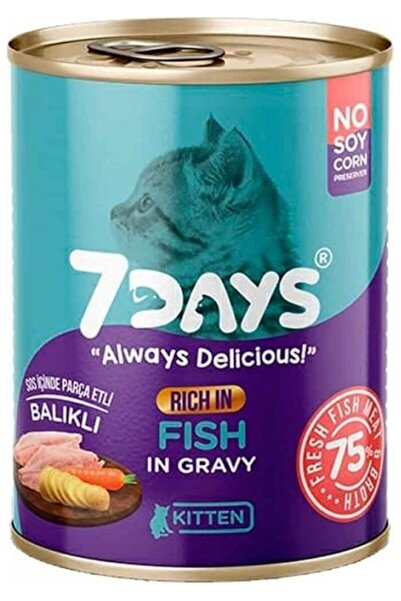 7DAYS Balıklı Yavru Kedi Konserve 415 gr