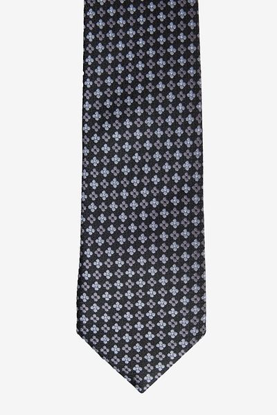 ALTINYILDIZ CLASSICS Men's Black-Grey Patterned Tie