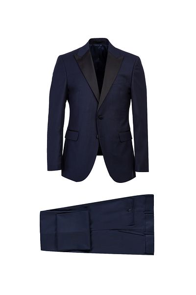 Kiğılı Tuxedo Slim Fit cu guler ascuțit - Croială de mire