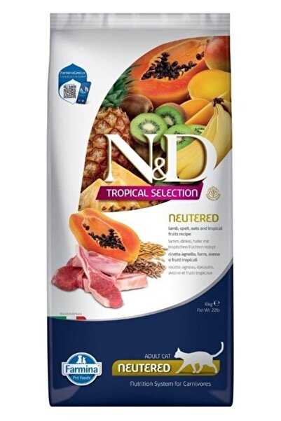 N&D Tropikal Selection Kuzulu Kısırlaştırılmış Yetişkin Kedi Maması 10 Kg