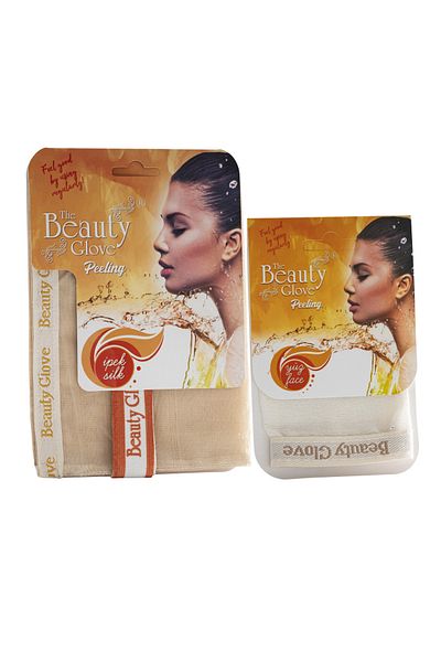 The Beauty Glove 2-Piece Face and Body Scrub - 100% Viscous Woven Fabric -