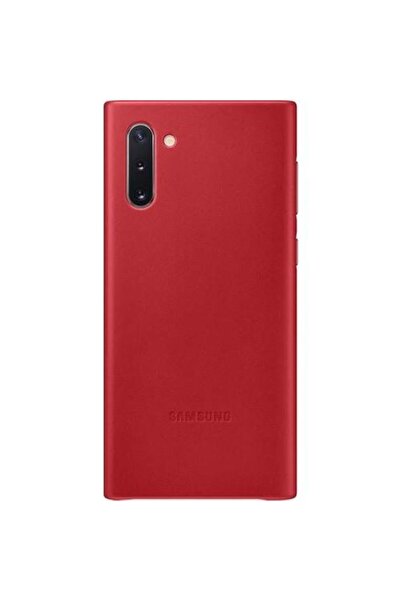 Samsung Galaxy Note 10 Ile Uyumlu Deri Kılıf Kırmızı Ef-vn970lregww