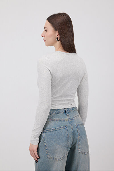 Addax Βασική μπλούζα με λαιμόκοψη B1658-X5