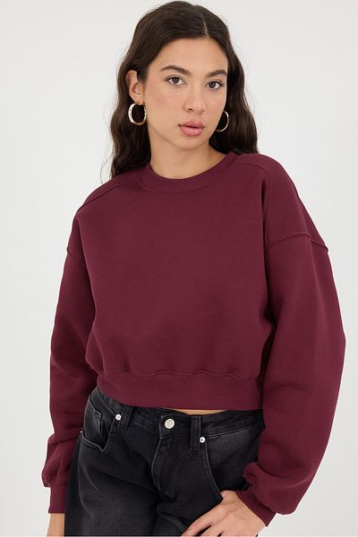 Addax Crew Neck Raised Sweatshirt - S3812-W1