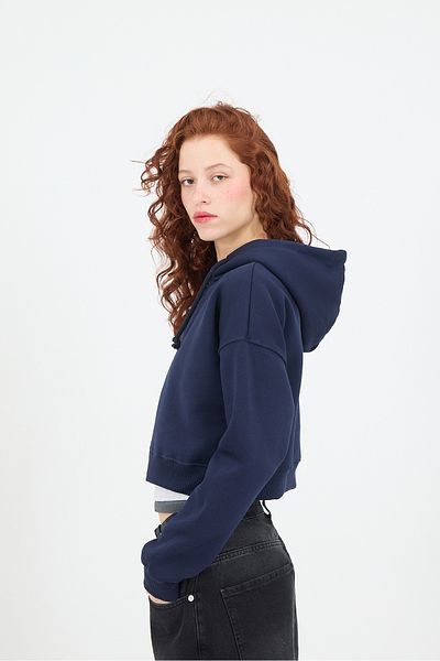 Addax Zippered Raised Sweatshirt H3717-W9