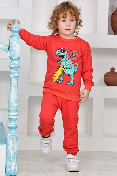 relax kids Dinasor Printed Men's Suit
