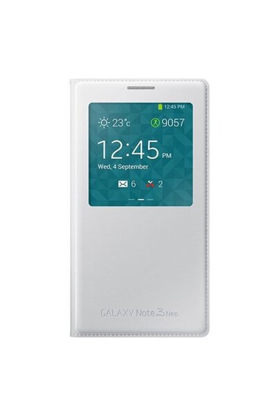 Samsung Galaxy Note 3 Neo N7500 Ile Uyumlu S View Cover Kılıf Beyaz Ef-cn750b...