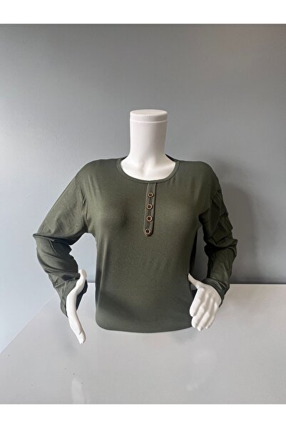 CİCİ GİYİM Buttoned Combed Cotton Mother Blouse