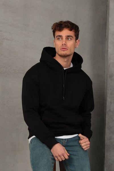 COTTONLAB Unisex Oversize Φούτερ με φαρδιά κοπή από βαμβακερή μαλακή υφή Basi...