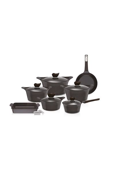 NEOFLAM AENI 12 PCS SET GRANITE  BLACK