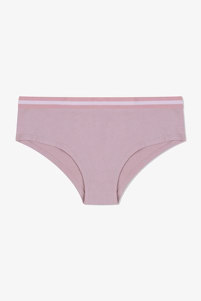 koza iç giyim Women's Double Cotton Raster Elastic Hipster Panties