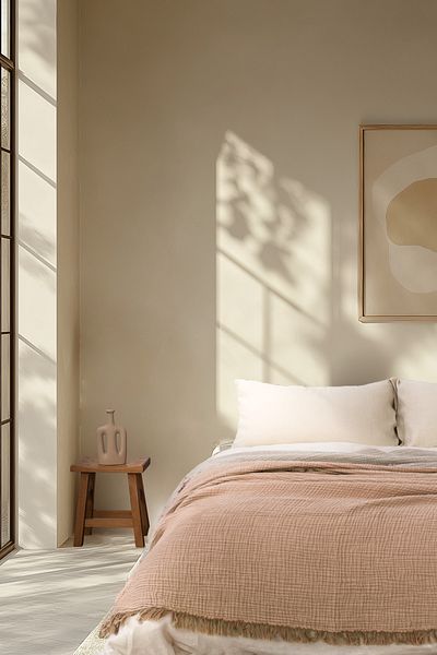 Barine Tan and Light Brown Color Cotton Muslin Bedspread - 4 Layers, 240X260