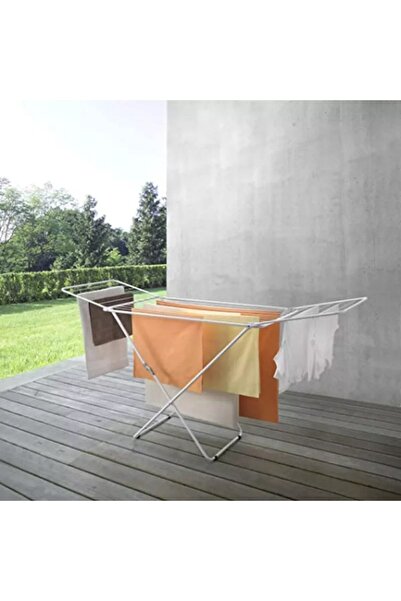 1st منشر غسيل ملابس قابل للطي 1.6 متر بهيكل فولاذي – أبيض