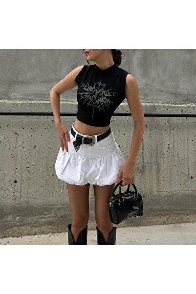 Köstebek Tricou fără mâneci Malibu Juice Club Black Heart Crop