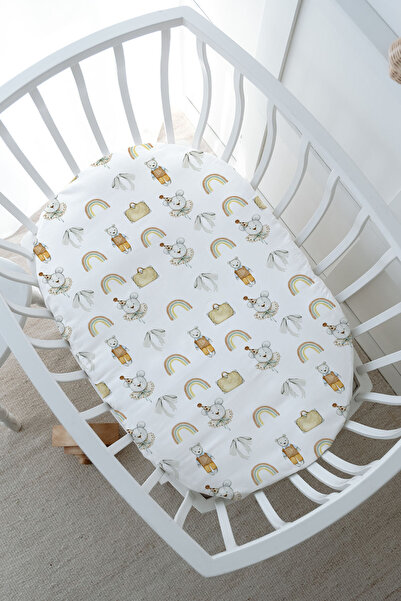 Tuğba Kuğu Anne Yanı Beşik Nevresim Takımı (60x100) - Iconic Serisi - Antika Oyuncak Ayı