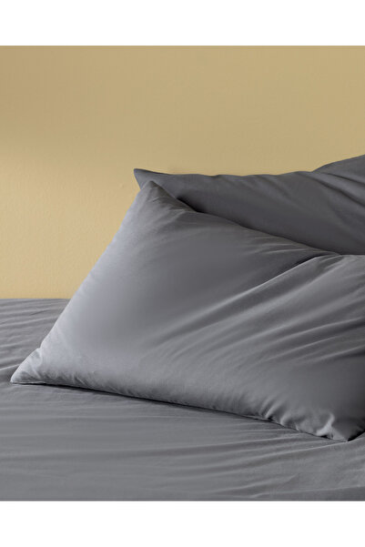 Madame Coco Manon Single Anthracite Bed Sheet Set - 100% Cotton, Ranforce Elastic