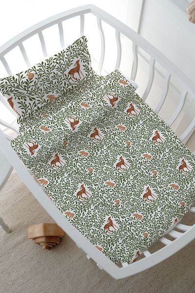 Tuğba Kuğu Iconic Park Bed Duvet Cover Set - Forest Animals Series (80X120)