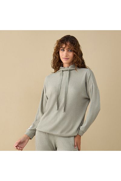 FAV Textured High Neck Top and Pyjama Set