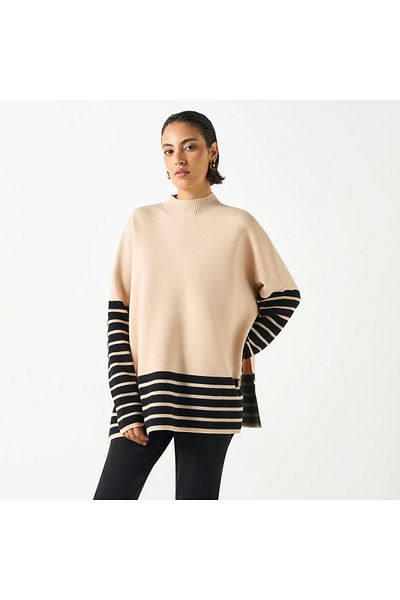 2Xtremz Stripe Detail Pullover With High Neck