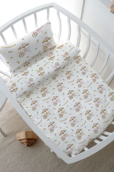 Tuğba Kuğu Mother's Side Crib Duvet Cover Set (60X100) - Iconic Series - Fresh Lemon