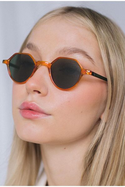 Bilge Karga Paula Orange Green Sunglasses