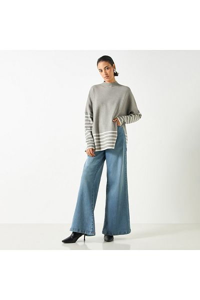 2Xtremz Stripe Detail Pullover With High Neck