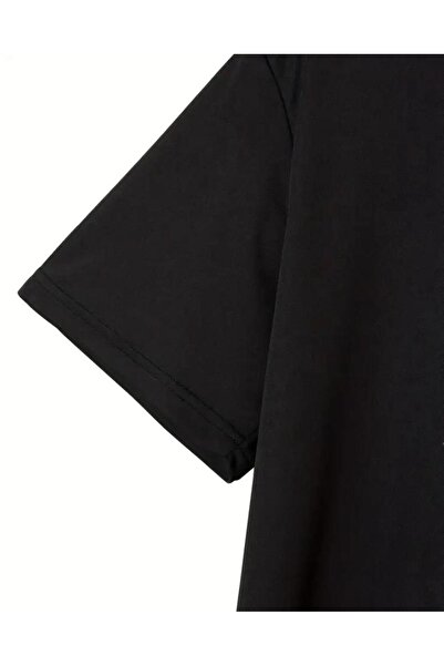 caddekombin Emojis Back Printed Unisex Cotton Round Neck Black T-Shirt