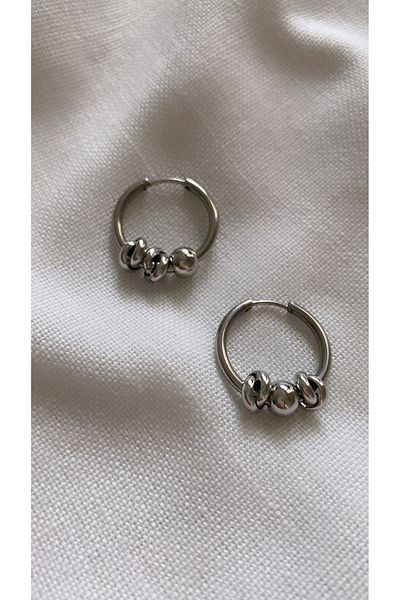 VNS Accessories Hoop Steel Earrings