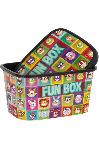 biedda 12 Liter 1 Piece Plastic Multi-Purpose Patterned Toy Storage Container and Organizing Box